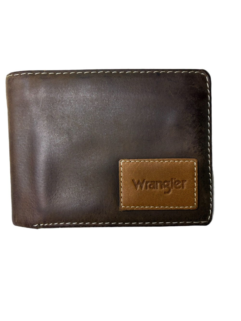 Wrangler Mens Brown Leather TriFold Wallet